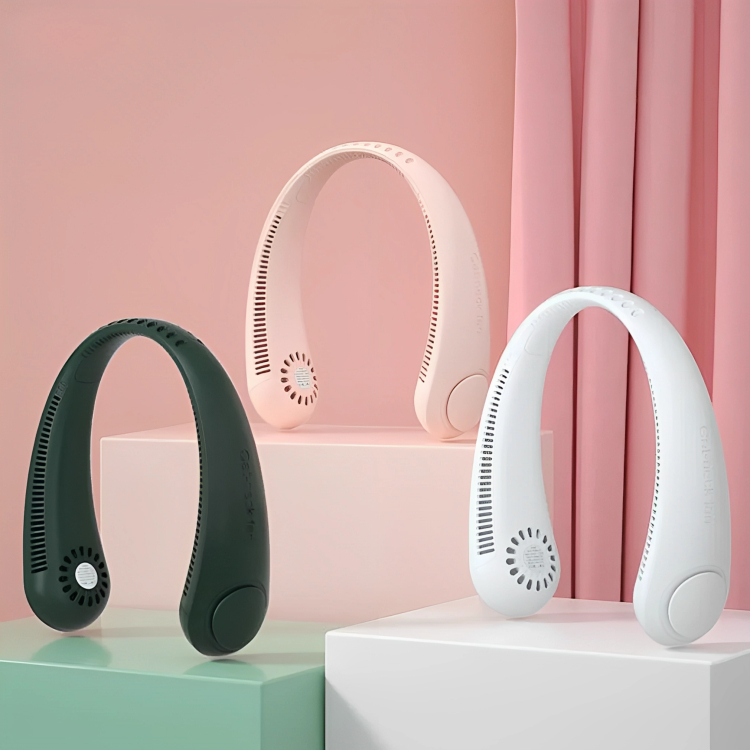 Ventilador de Pescoço Flexível USB Recarregável Portátil p/ Viagem, Treino e Camping