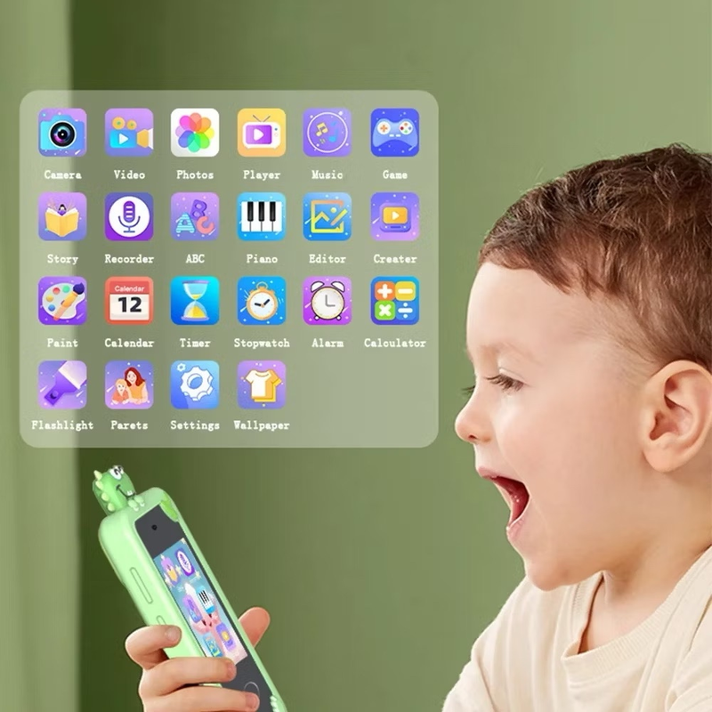 Telefone Celular Para Crianças Com Câmera Jogos Música Vídeos Touch Brinquedo Educativo Infantil Câmera infantil Digital