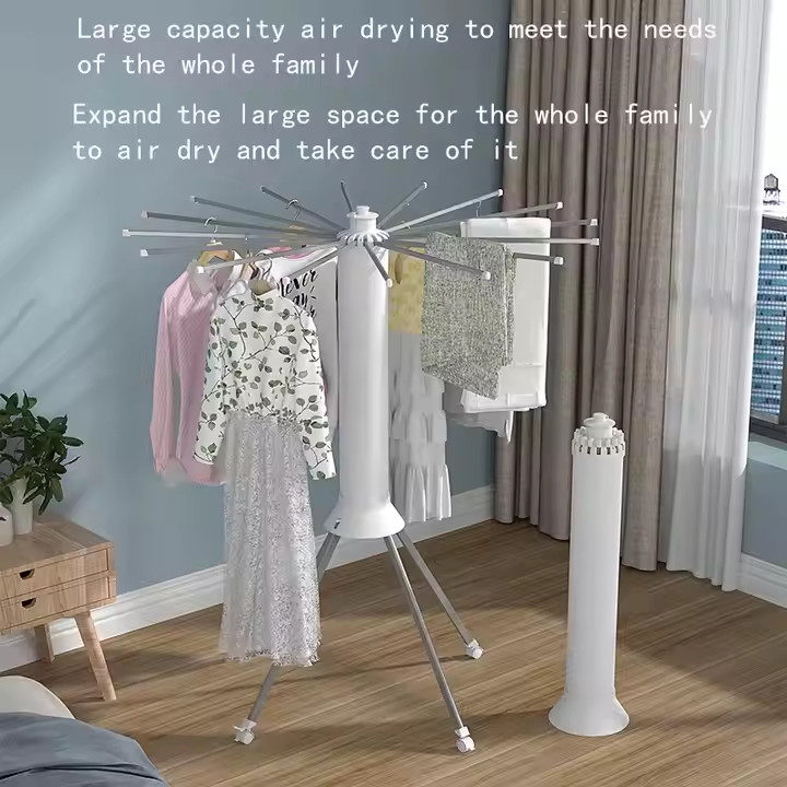 Varal Dobrável Portátil Giratório de Chão