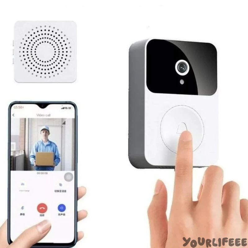 Campainha com Câmera Vídeo Sem Fio | HD Wi-Fi Inteligente | Smart Home | Visualize pelo Celular